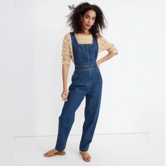 NWOT Madewell Tapered Overalls Dunson Wash size 0 - Picture 1 of 8